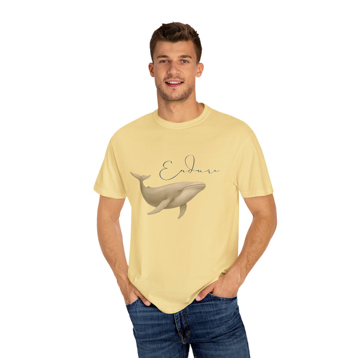 Endure – Blue Whale | Connected & Compassionate | Sketch Series by Pure Perspective App | Eco Friendly Graphic Tee