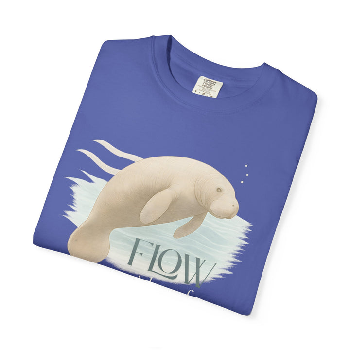 Flow Without Force – Manatee | Calm & Centered | Sketch Series by Pure Perspective | Eco Friendly Graphic Tee