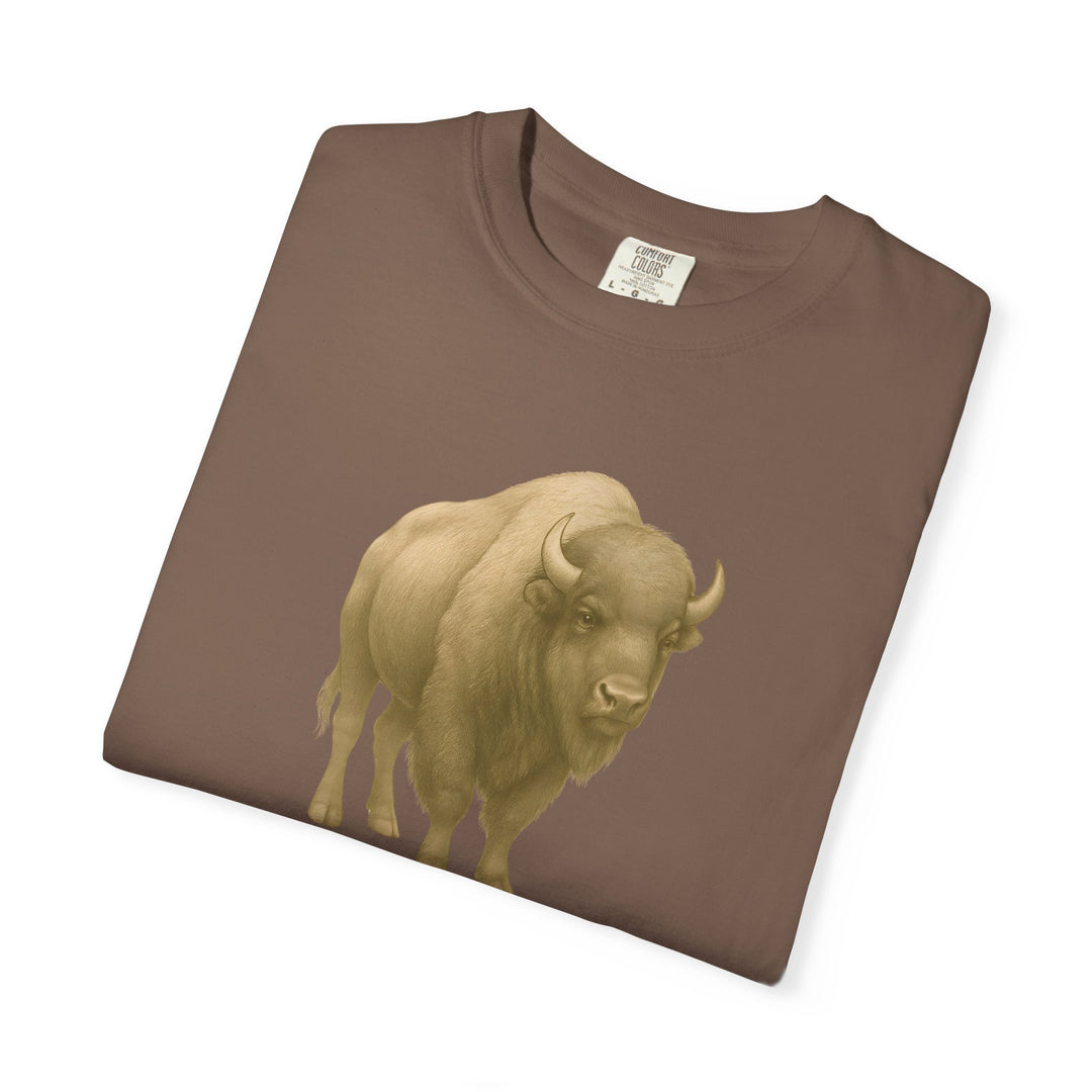 Guard What's Sacred – Bison | Connected & Compassionate | Sketch Series by Pure Perspective App | Eco Friendly Graphic Tee