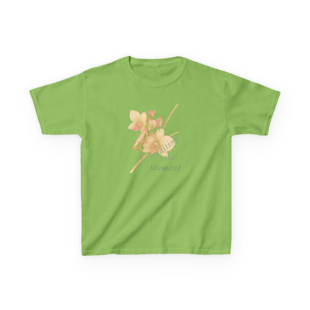 Kids Orchid Mantis Tee | "Awaiting the Moment" | Sketch Design | Eco-Conscious | Reflective & Wise