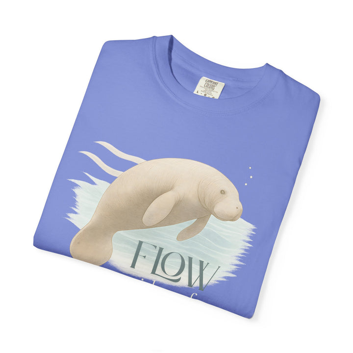 Flow Without Force – Manatee | Calm & Centered | Sketch Series by Pure Perspective | Eco Friendly Graphic Tee