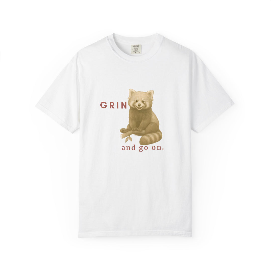 Grin and go on – Red Panda | Joyful & Playful | Sketch Series by Pure Perspective App | Eco Friendly Graphic Tee