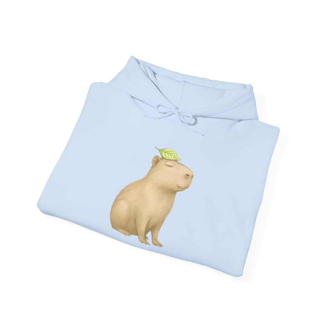 I Rest Therefore I Am – Capybara Edition | Grounded & Gentle Series | Unisex Heavy Blend™ Hooded Sweatshirt | Eco-Friendly Apparel