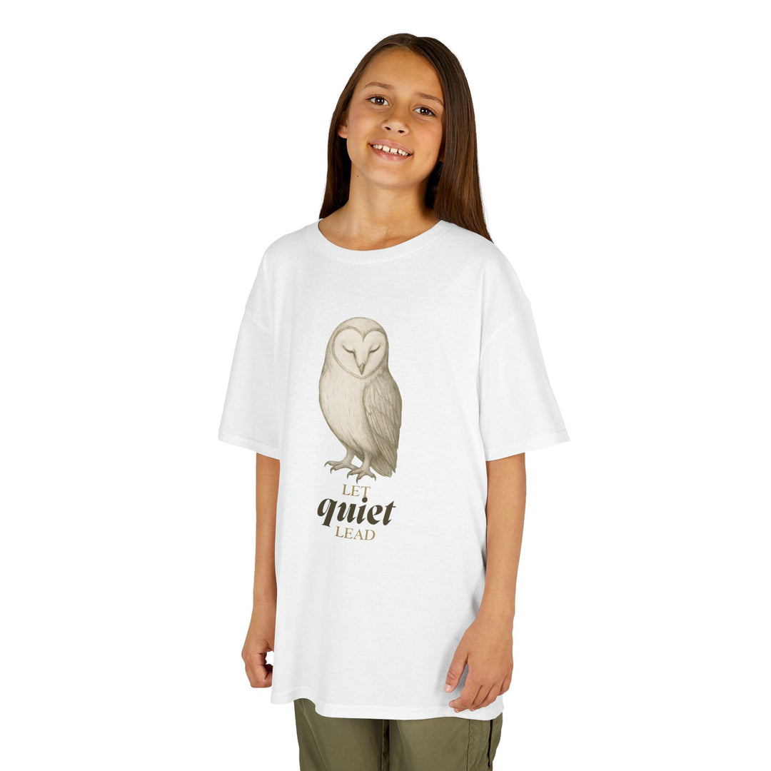 Kids Barn Owl Tee | "Listen First" | Sketch Design | Eco-Conscious | Calm & Centered