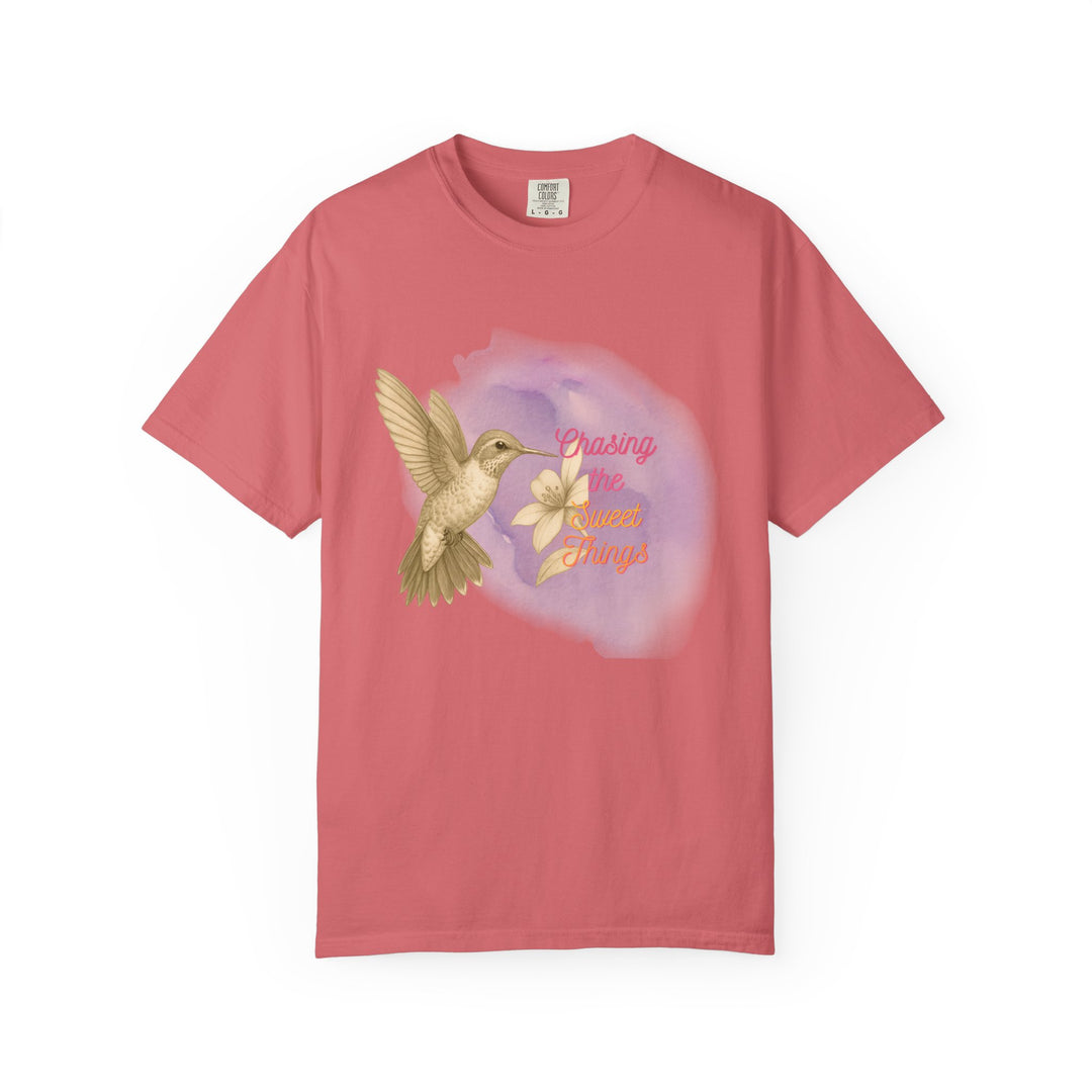 Chasing the Sweet Things – Hummingbird | Hopeful & Healing | Sketch Series by Pure Perspective | Eco Friendly Graphic Tee