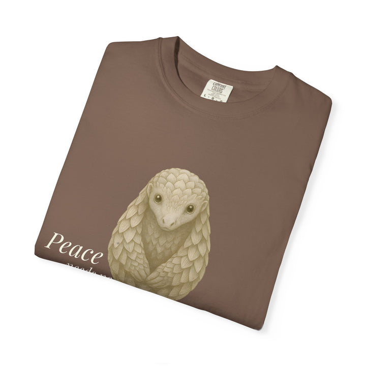 Peace Needs No Armor – Pangolin | Calm & Centered | Sketch Series by Pure Perspective | Eco Friendly Graphic Tee