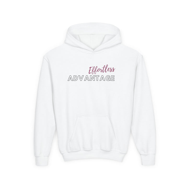 Kids Red Fox "Effortless Advantage" Heavy Blend Hoodie | Back Print Design | Joyful & Playful | Inspirational Message