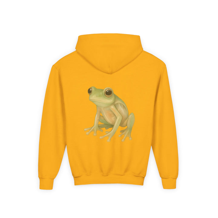 Kids Glass Frog "Vulnerability Takes Courage" Heavy Blend Hoodie | Back Print Design | Hopeful & Healing | Inspirational Message