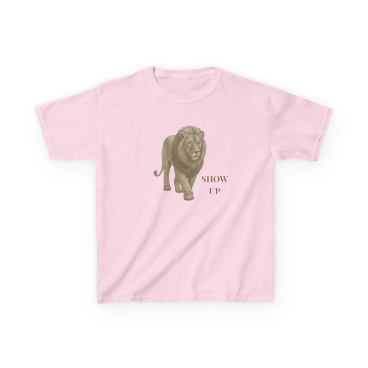 Kids Lion Tee | "Show Up" | Sketch Design | Eco-Conscious | Empowered & Bold