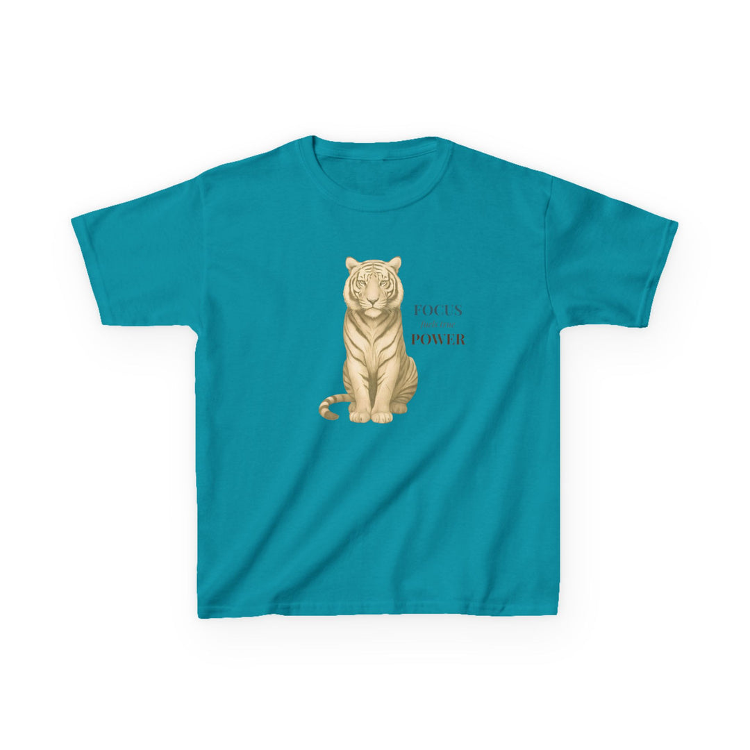 Kids Tiger Tee | "Power Through" | Sketch Design | Eco-Conscious | Empowered & Bold