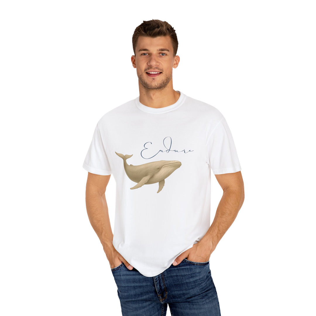 Endure – Blue Whale | Connected & Compassionate | Sketch Series by Pure Perspective App | Eco Friendly Graphic Tee