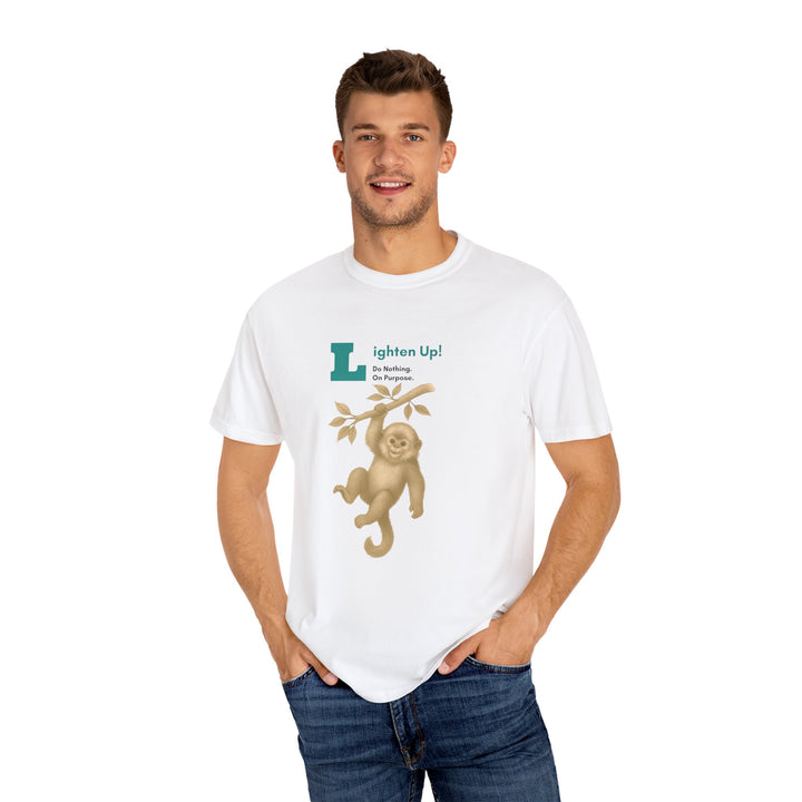 Lighten Up – Golden Snub-Nosed Monkey | Joyful & Playful | Sketch Series by Pure Perspective | Eco Friendly Graphic Tee
