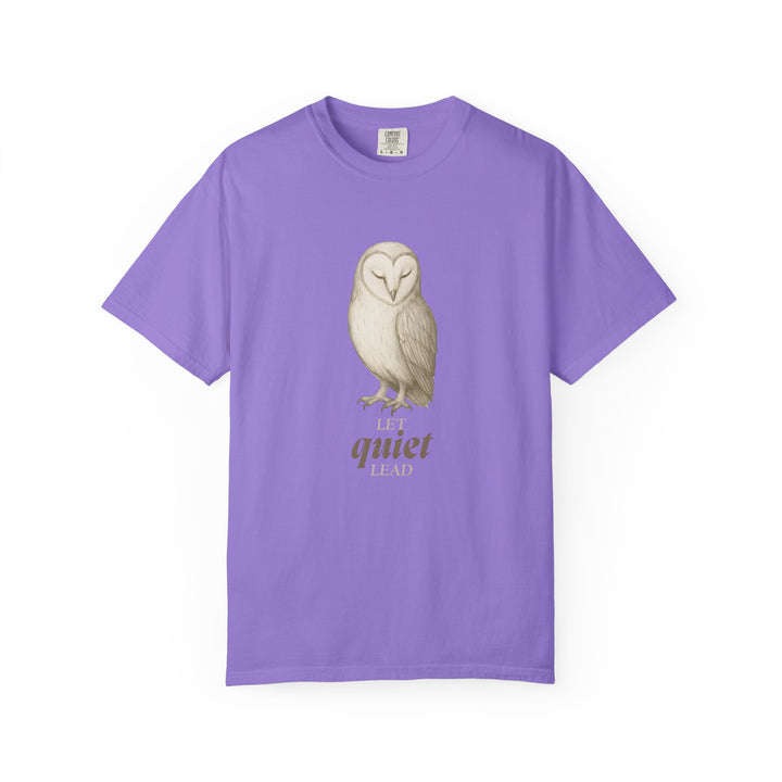 Let Quiet Lead – Owl | Calm & Centered | Sketch Series by Pure Perspective | Eco Friendly Graphic Tee