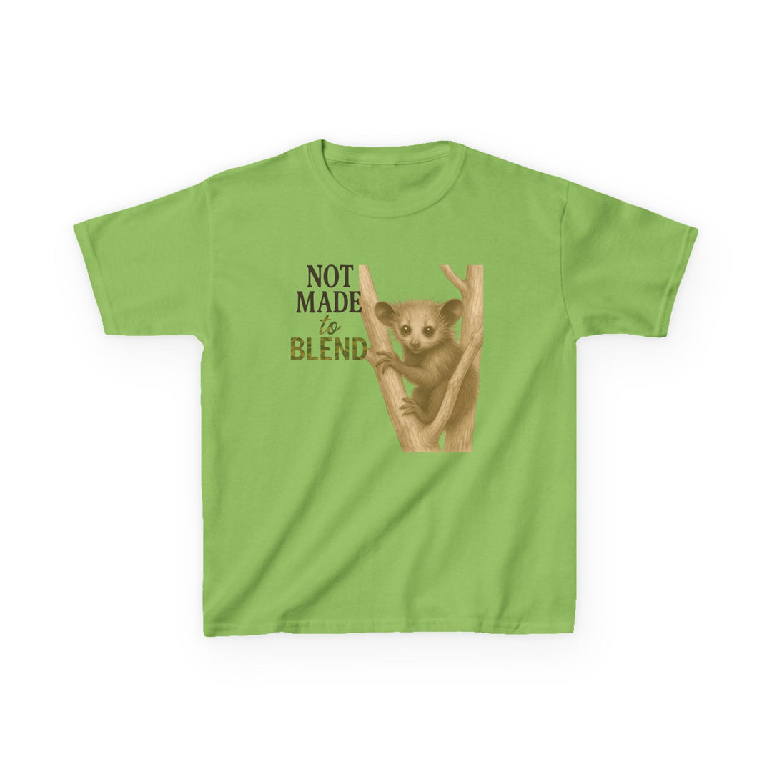 Kids Aye Aye Tee | "Not Made to Blend" | Sketch Design | Eco-Conscious | Reflective & Wise