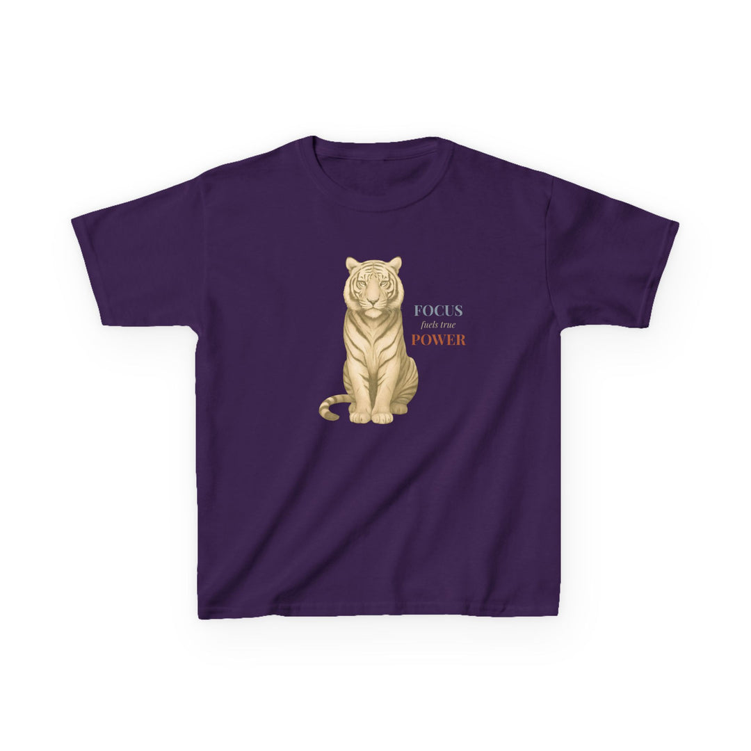 Kids Tiger Tee | "Power Through" | Sketch Design | Eco-Conscious | Empowered & Bold