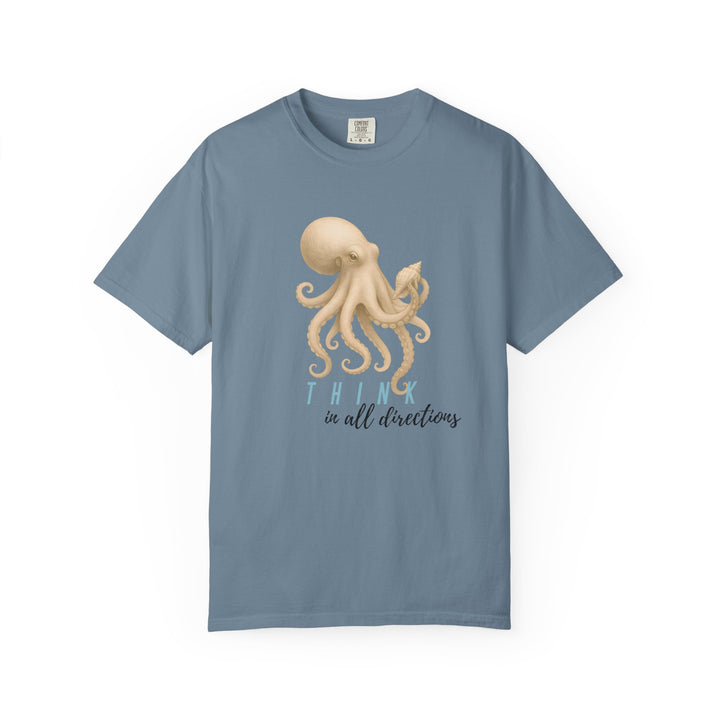 Think In All Directions – Octopus | Joyful & Playful | Sketch Series by Pure Perspective App | Eco Friendly Graphic Tee