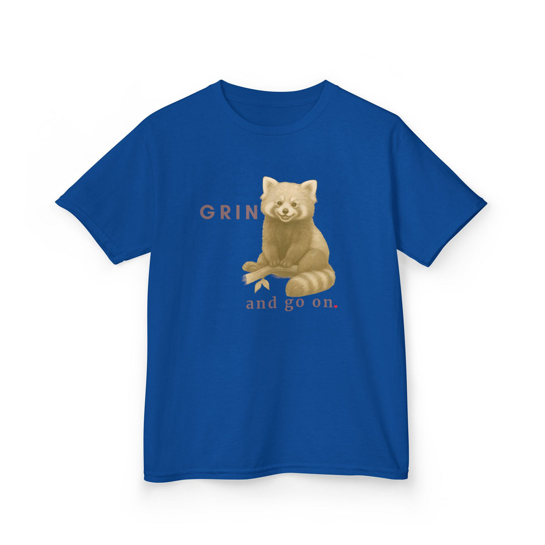 Kids Red Panda Tee | "Grin and Go On" | Sketch Design | Eco-Conscious | Joyful & Playful