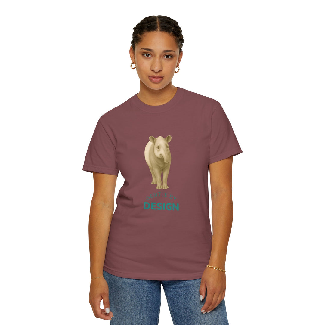 Gentle By Design – Tapir | Grounded & Gentle | Sketch Series by Pure Perspective | Eco Friendly Graphic Tee