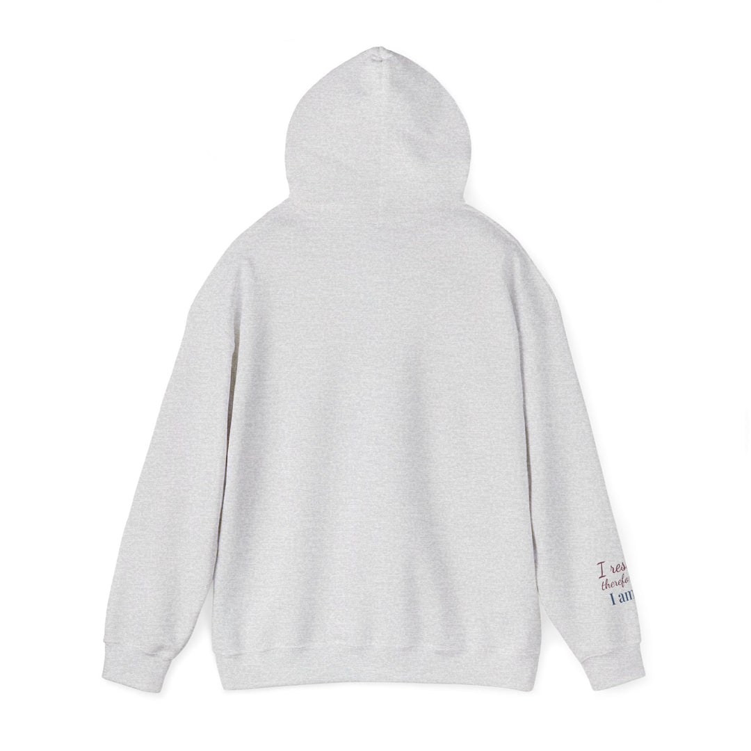 I Rest Therefore I Am – Capybara Edition | Grounded & Gentle Series | Unisex Heavy Blend™ Hooded Sweatshirt | Eco-Friendly Apparel