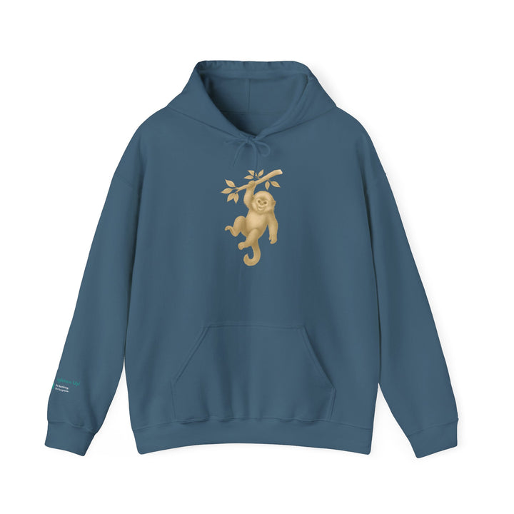 Lighten Up – Golden Snub-Nosed Monkey | Empowered & Bold Series | Unisex Heavy Blend™ Hooded Sweatshirt | Eco-Friendly Apparel