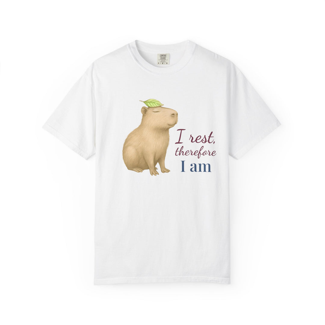 I Rest, Therefore I Am – Capybara | Grounded & Gentle | Sketch Series by Pure Perspective | Eco Friendly Graphic Tee