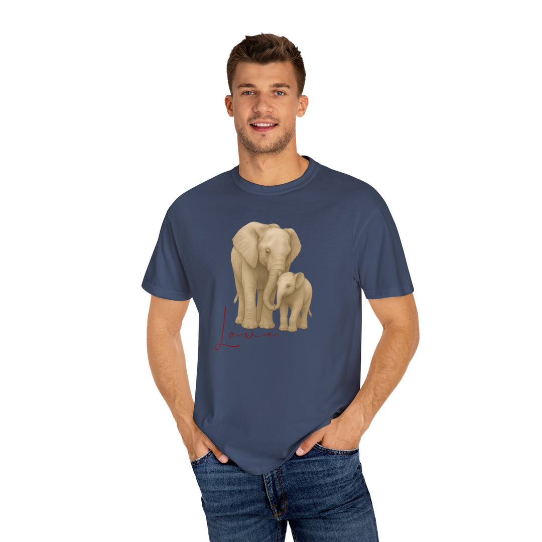 The Legacy of Love – Elephant Mom and Baby | Connected & Compassionate | Sketch Series by Pure Perspective App | Eco Friendly Graphic Tee