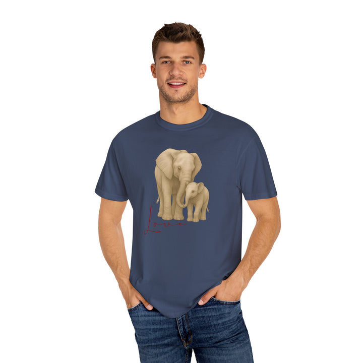 The Legacy of Love – Elephant Mom and Baby | Connected & Compassionate | Sketch Series by Pure Perspective App | Eco Friendly Graphic Tee