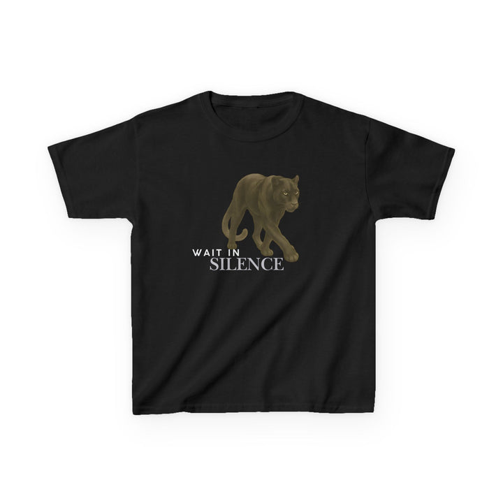 Kids Jaguar Tee | Wait In Silence say "Listen Big" | Sketch Design | Eco-Conscious | Reflective & Wise
