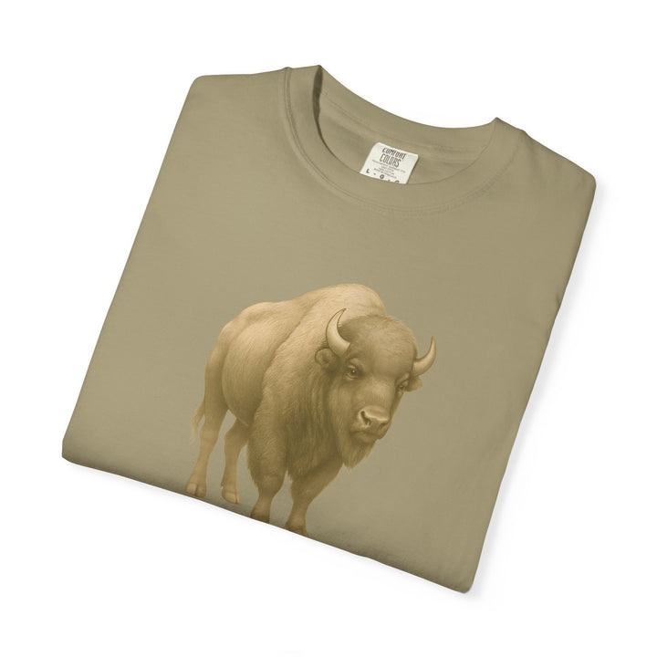 Guard What's Sacred – Bison | Connected & Compassionate | Sketch Series by Pure Perspective App | Eco Friendly Graphic Tee