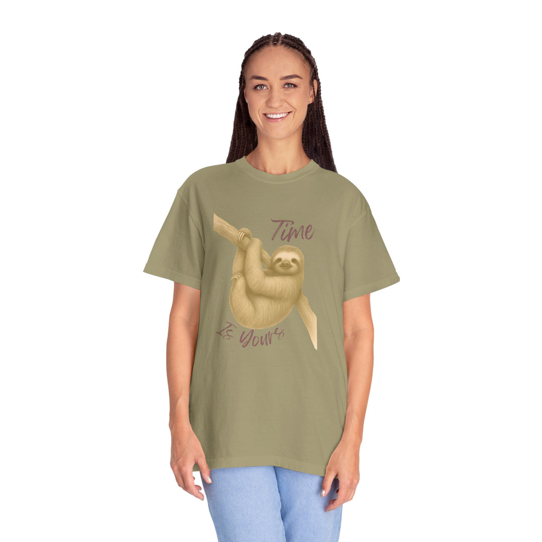 Time is Yours – Sloth | Joyful & Playful | Sketch Series by Pure Perspective | Eco Friendly Graphic Tee