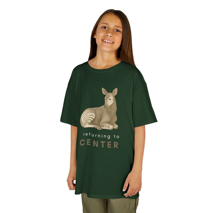 Kids Okapi Tee | "Returning to Center" | Sketch Design | Eco-Conscious | Calm & Centered