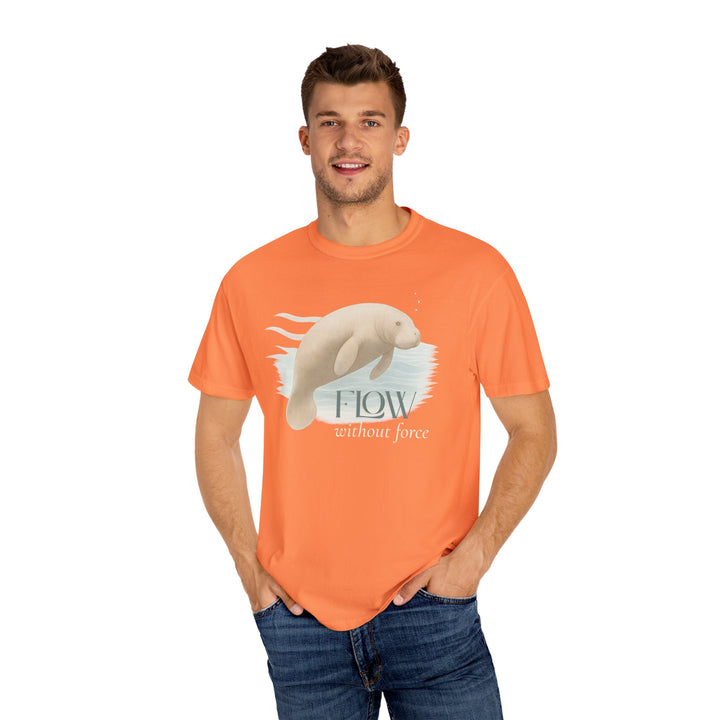 Flow Without Force – Manatee | Calm & Centered | Sketch Series by Pure Perspective | Eco Friendly Graphic Tee