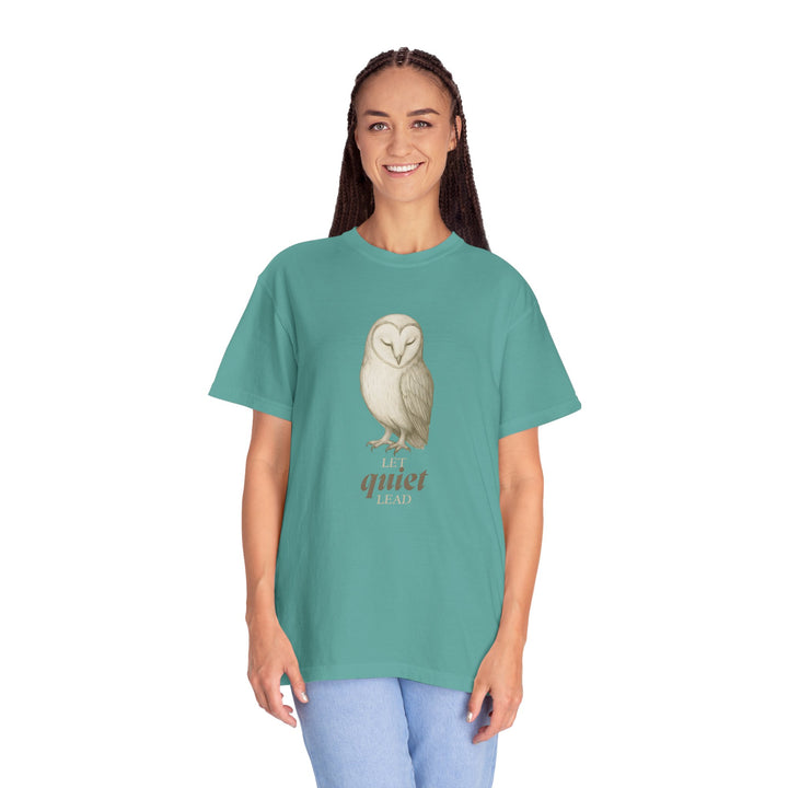 Let Quiet Lead – Owl | Calm & Centered | Sketch Series by Pure Perspective | Eco Friendly Graphic Tee