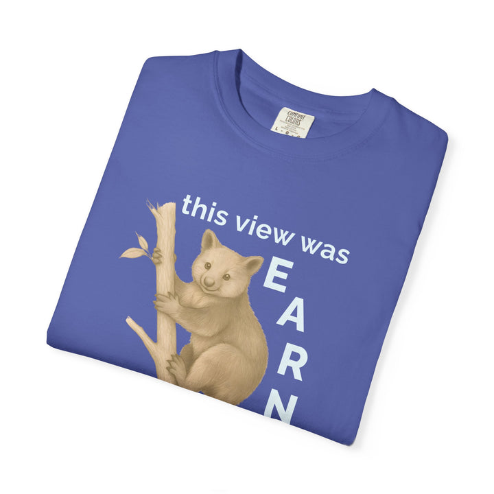 This View Was Earned – Tree Kangaroo | Joyful & Playful | Sketch Series by Pure Perspective | Eco Friendly Graphic Tee