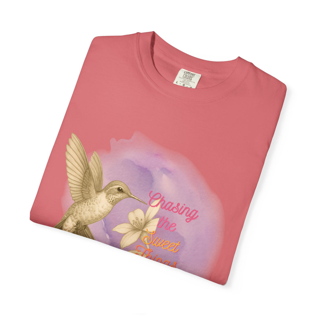 Chasing the Sweet Things – Hummingbird | Hopeful & Healing | Sketch Series by Pure Perspective | Eco Friendly Graphic Tee