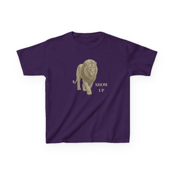 Kids Lion Tee | "Show Up" | Sketch Design | Eco-Conscious | Empowered & Bold
