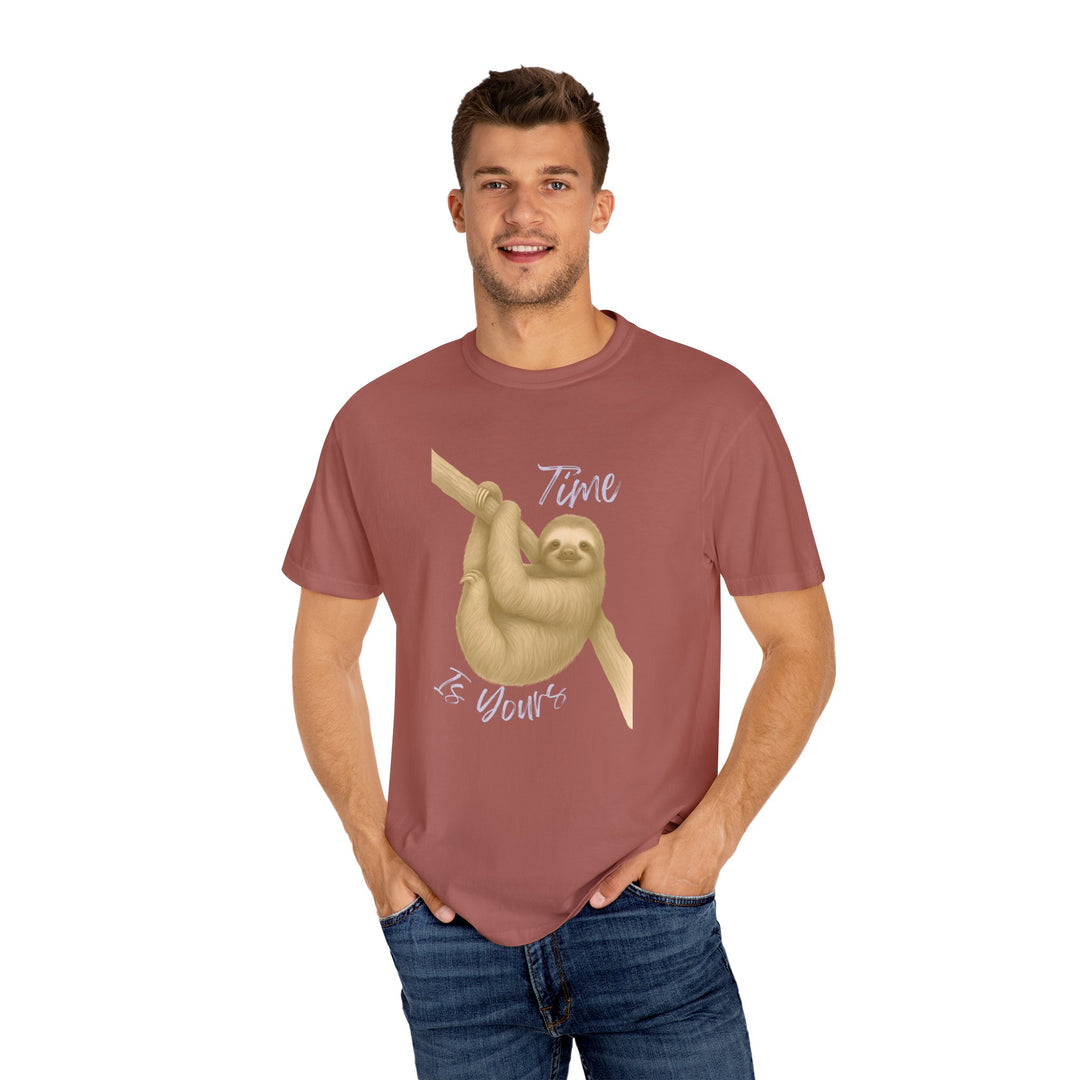 Time is Yours – Sloth | Joyful & Playful | Sketch Series by Pure Perspective | Eco Friendly Graphic Tee