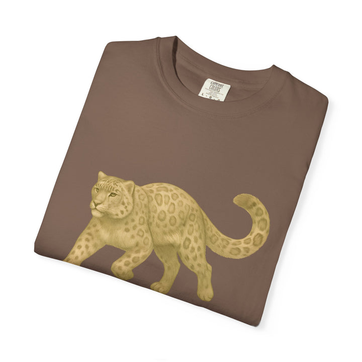 Master In Motion – Snow Leopard | Patience & Peaceful | Sketch Series by Pure Perspective App | Eco Friendly Graphic Tee