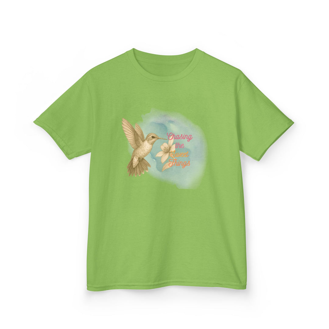 Kids Hummingbird Tee | Chasing the Sweet Things says "Look for Joy" | Sketch Design | Eco-Conscious | Hopeful & Healing