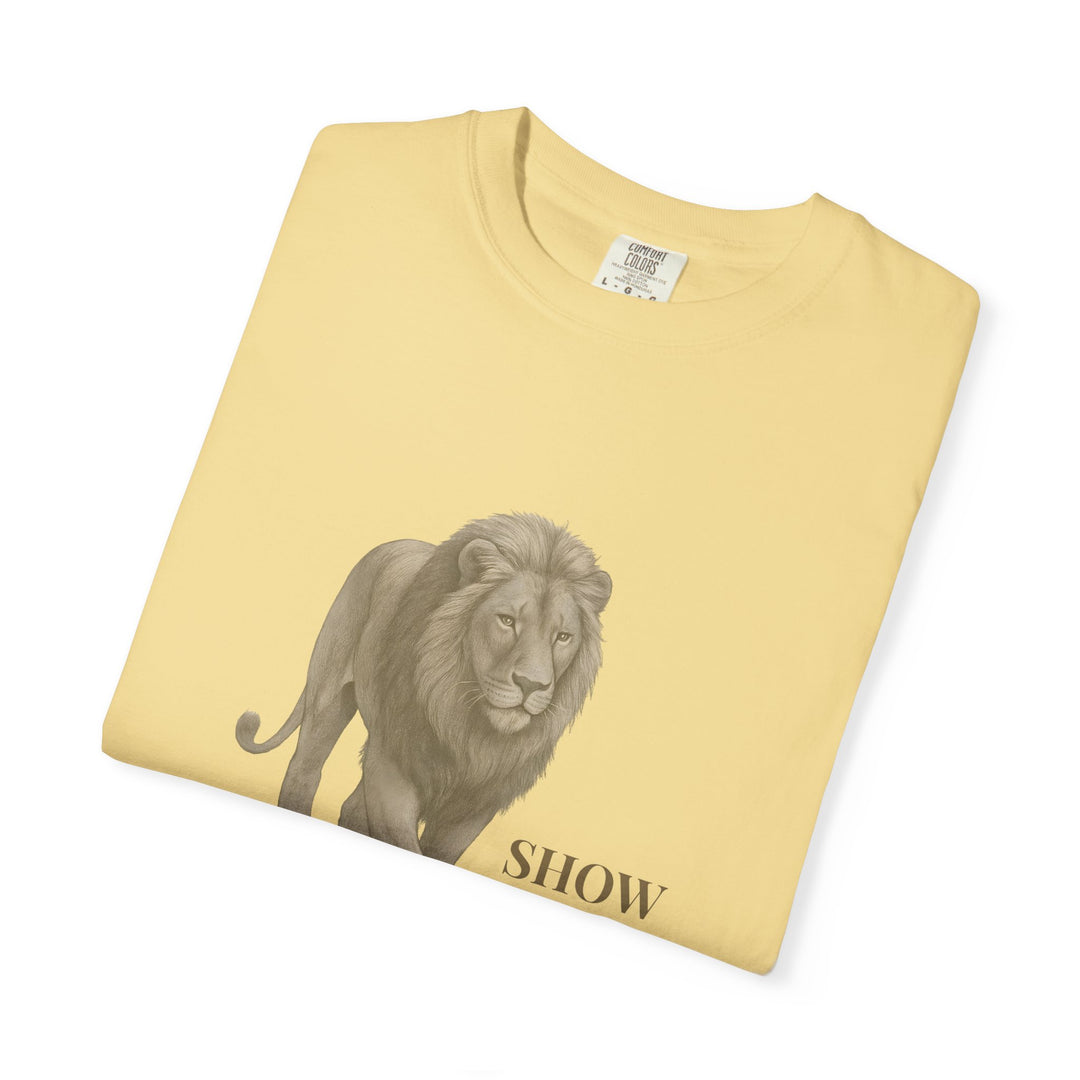 Show Up – Lion | Empowered & Bold | Sketch Series by Pure Perspective | Eco Friendly Graphic Tee
