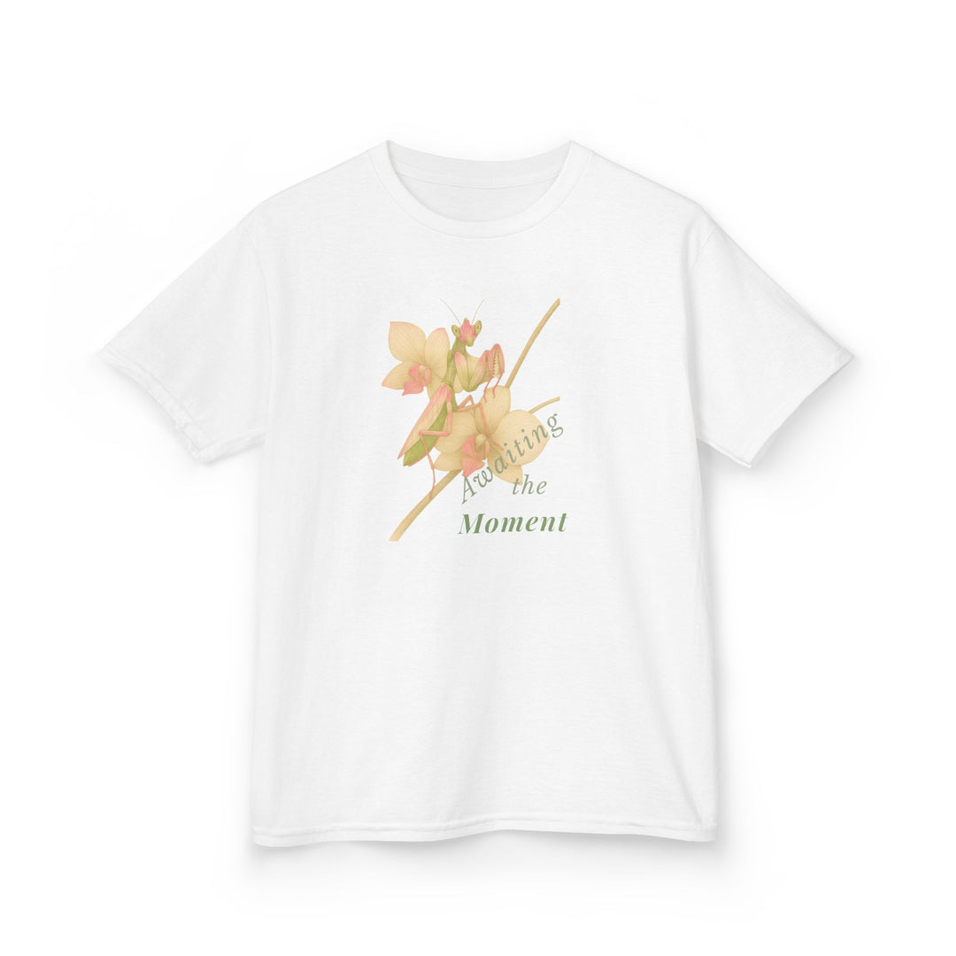 Kids Orchid Mantis Tee | "Awaiting the Moment" | Sketch Design | Eco-Conscious | Reflective & Wise