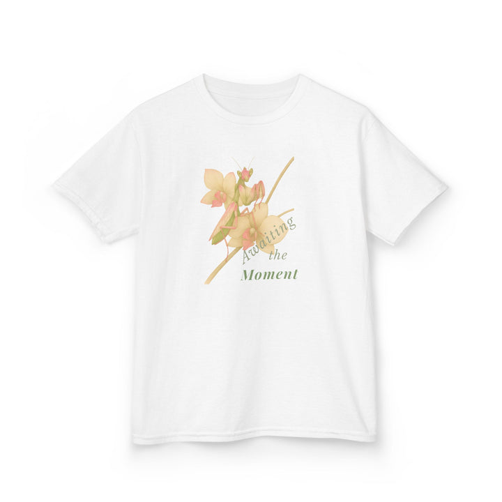 Kids Orchid Mantis Tee | "Awaiting the Moment" | Sketch Design | Eco-Conscious | Reflective & Wise