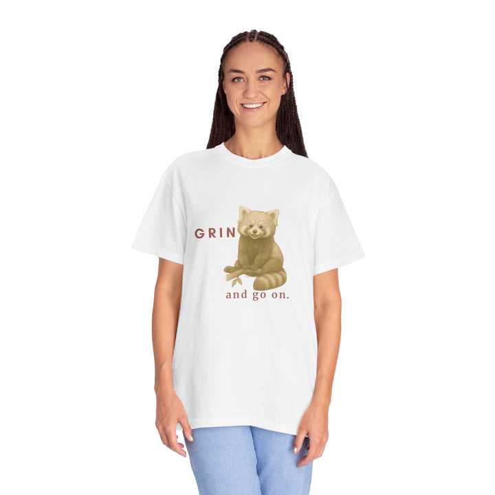 Grin and go on – Red Panda | Joyful & Playful | Sketch Series by Pure Perspective App | Eco Friendly Graphic Tee