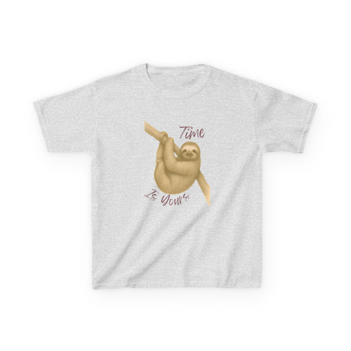 Kids Sloth Tee | "Time is Yours" | Sketch Design | Eco-Conscious | Patient & Peaceful