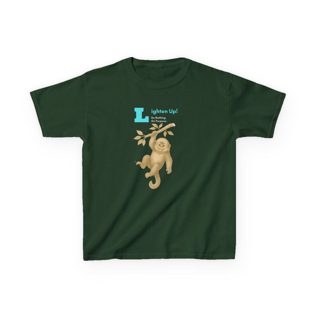 Kids Golden Snub-Nosed Monkey Tee | "Lighten Up" | Sketch Design | Eco-Conscious | Joyful & Playful