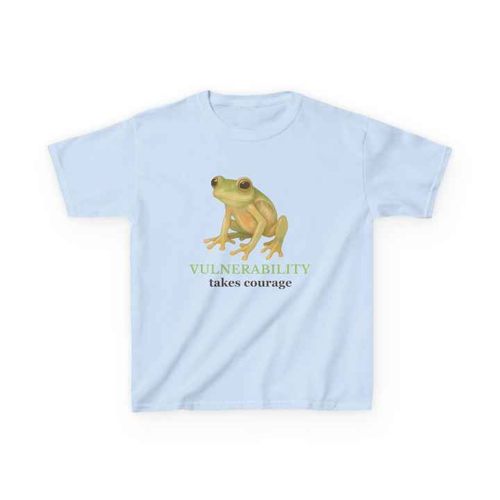 Kids Glass Frog Tee | "Vulnerability Takes Courage" | Sketch Design | Eco-Conscious | Hopeful & Healing