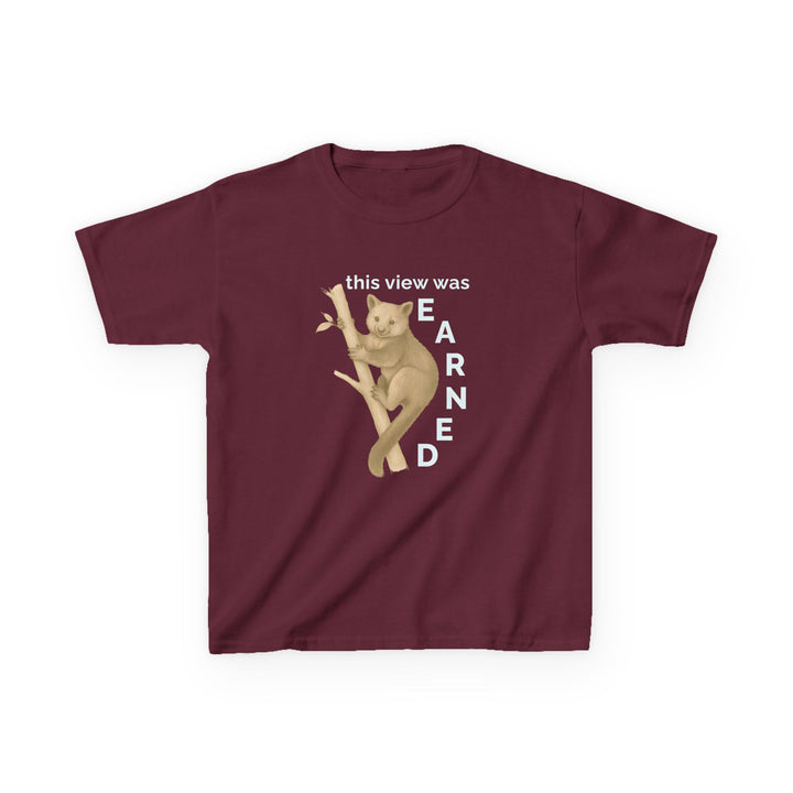 Kids Tree Kangaroo Tee | "This View Was Earned" | Sketch Design | Eco-Conscious | Joyful & Playful