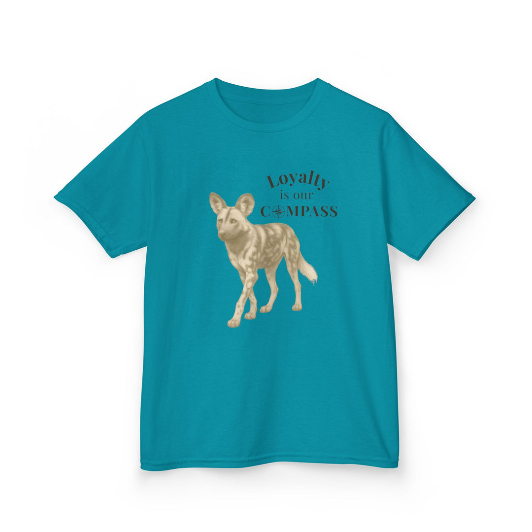 Kids African Wild Dog Tee | "Loyalty is Our Compass" | Sketch Design | Eco-Conscious | Empowered & Bold