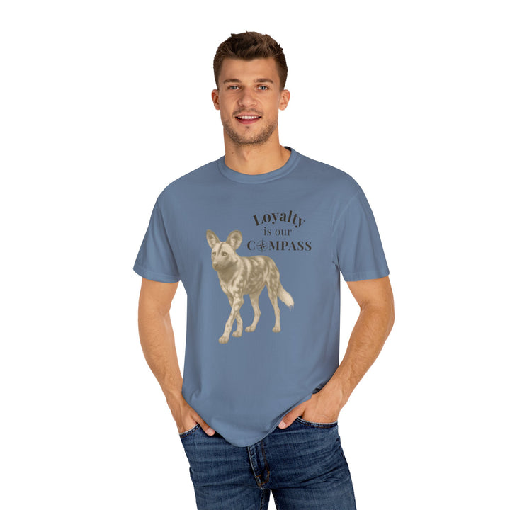Loyalty Is Our Compass – African Wild Dog | Empowered & Bold | Sketch Series by Pure Perspective | Eco Friendly Graphic Tee