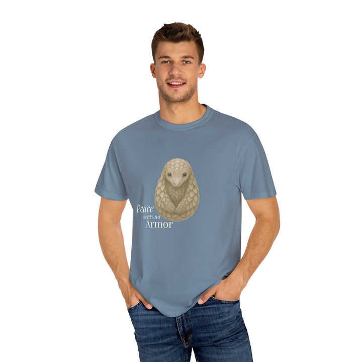 Peace Needs No Armor – Pangolin | Calm & Centered | Sketch Series by Pure Perspective | Eco Friendly Graphic Tee